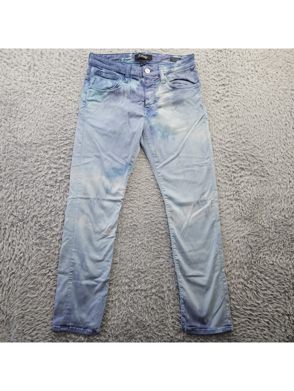 34 Heritage Jeans 30x30 (Fits 30x29) Courage Straight Mid Rise Tie Dye Denim